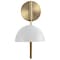 Nuvo Trilby 1-Light Wall Sconce - Matte White with Burnished Brass 60/7392 - alternate 5
